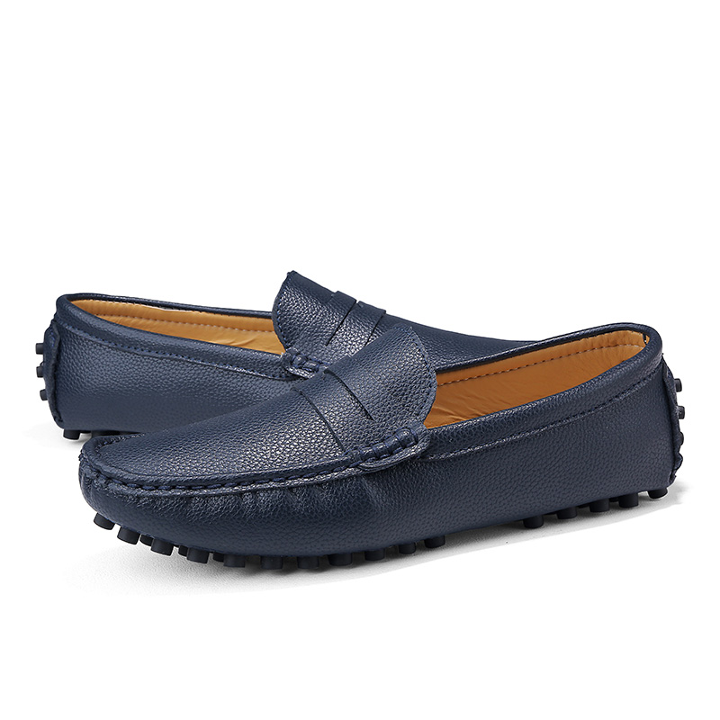 West Louis™ Genuine Leather Loafers With Spikes