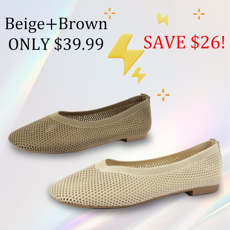 LOWEST PRICE EVER🌸Buy 2 ONLY $39.99🎉 Trendy Must-Have! Only a Few Left! ✨🥿💫Women's Ballet Comfortable Soft Breathable Non-Slip Orthopedic Slip-On Flat Shoes
