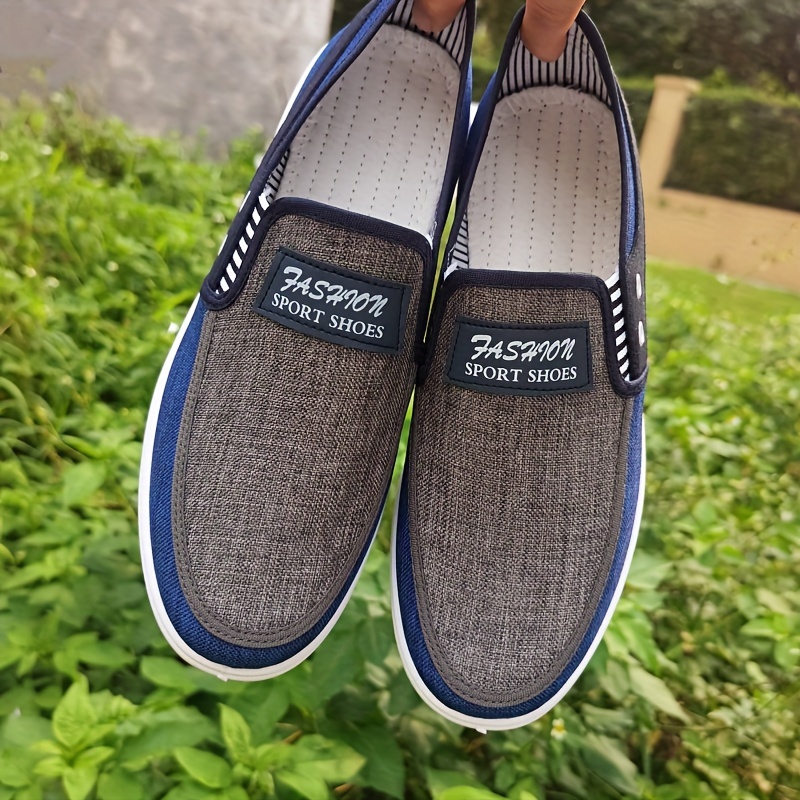 slip canvas shoes men s casual low top lightweight details 5