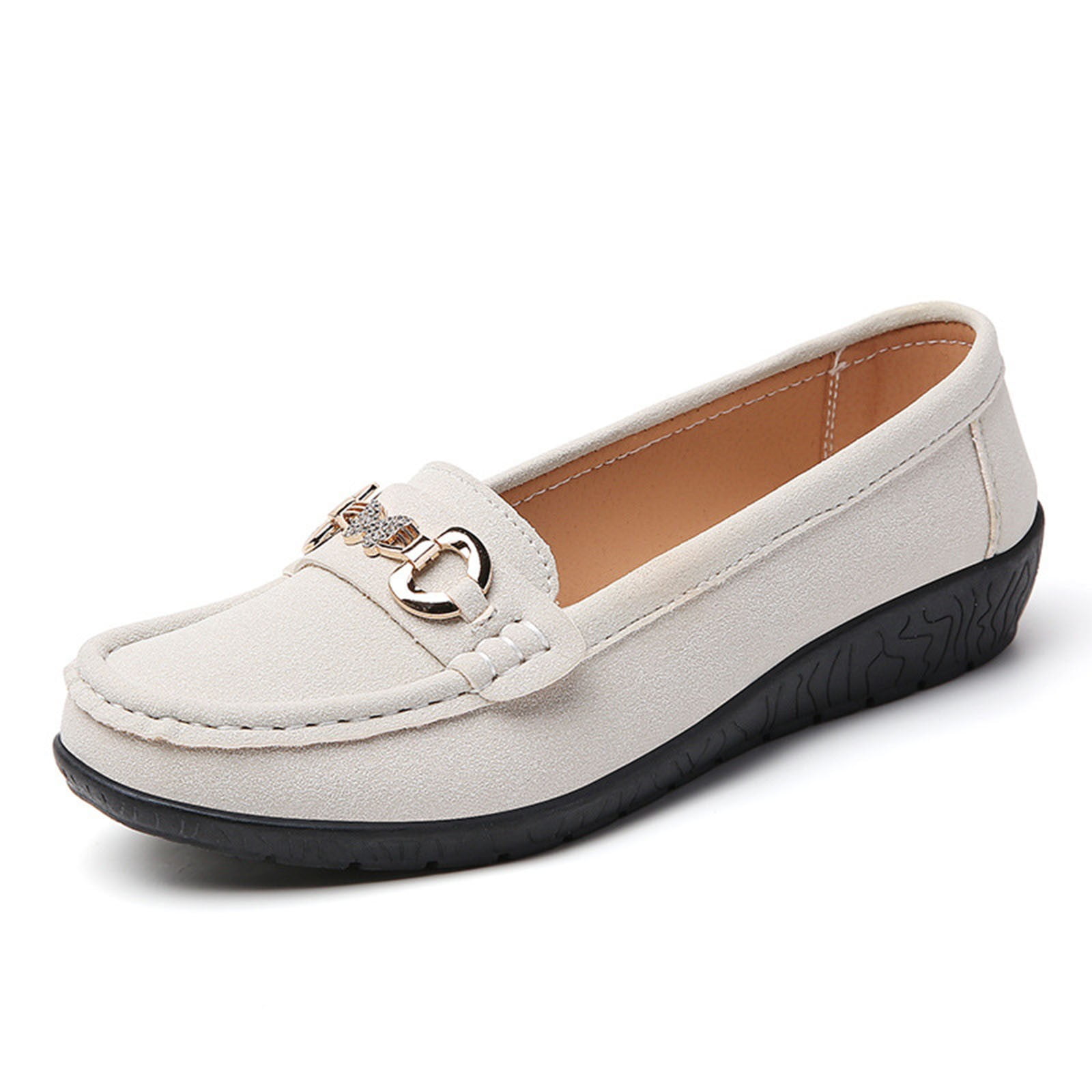 Wine Flocked Slip On Loafers For Women With Non Slip Bottom Lightweight And Comfortable Ideal For Daily Use And Light Activities
