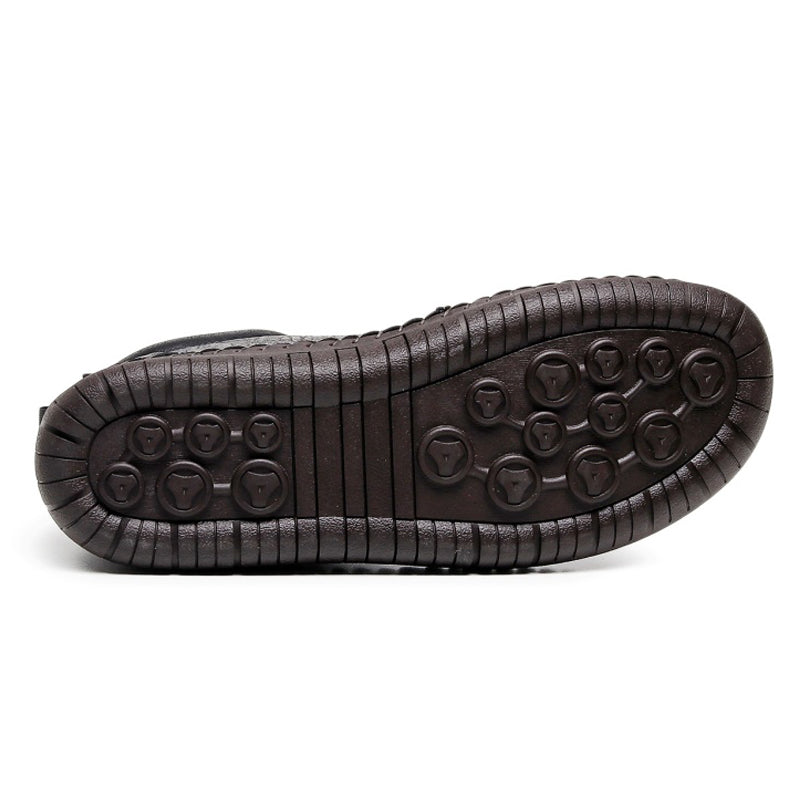 Men's Vintage Motorcycle Work Boots – Handcrafted,Waterproof,Slip-Resistant,Durable Outdoor Footwear