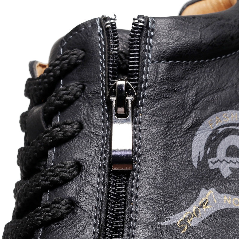 Men's Vintage Motorcycle Work Boots – Handcrafted,Waterproof,Slip-Resistant,Durable Outdoor Footwear