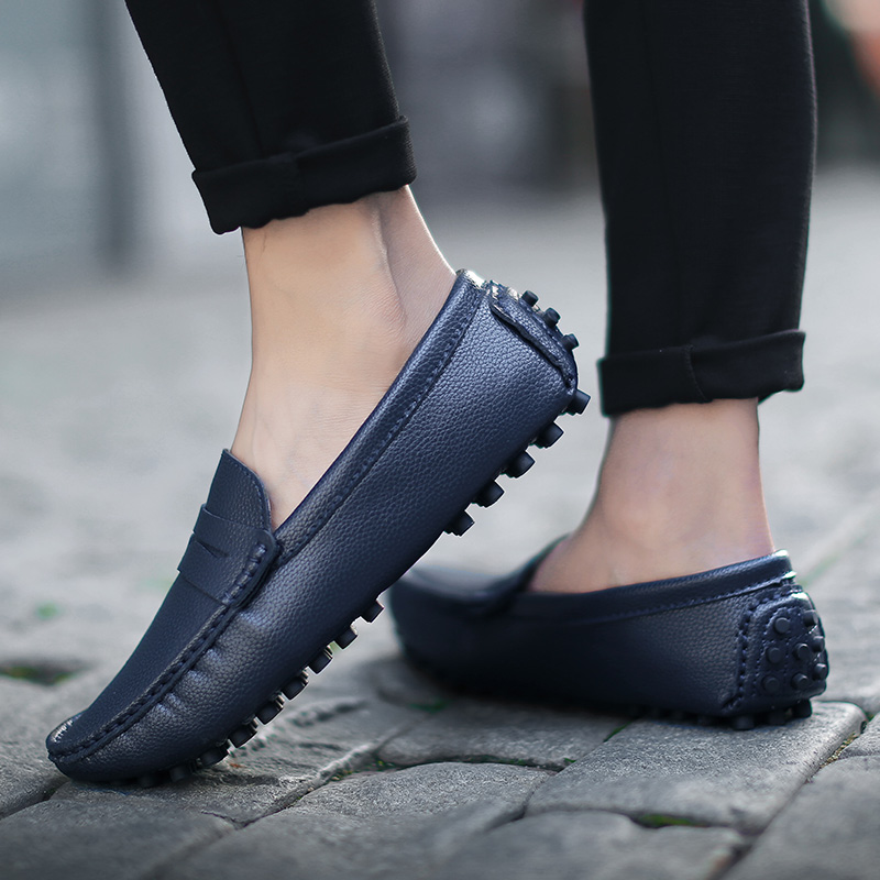 West Louis™ Genuine Leather Loafers With Spikes