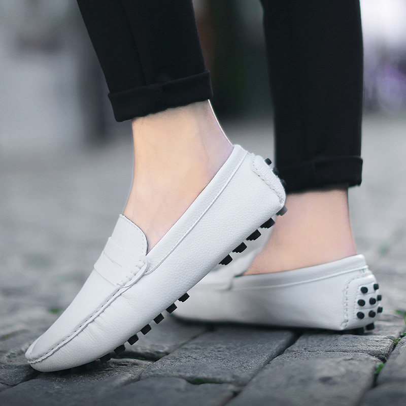 West Louis™ Genuine Leather Loafers With Spikes