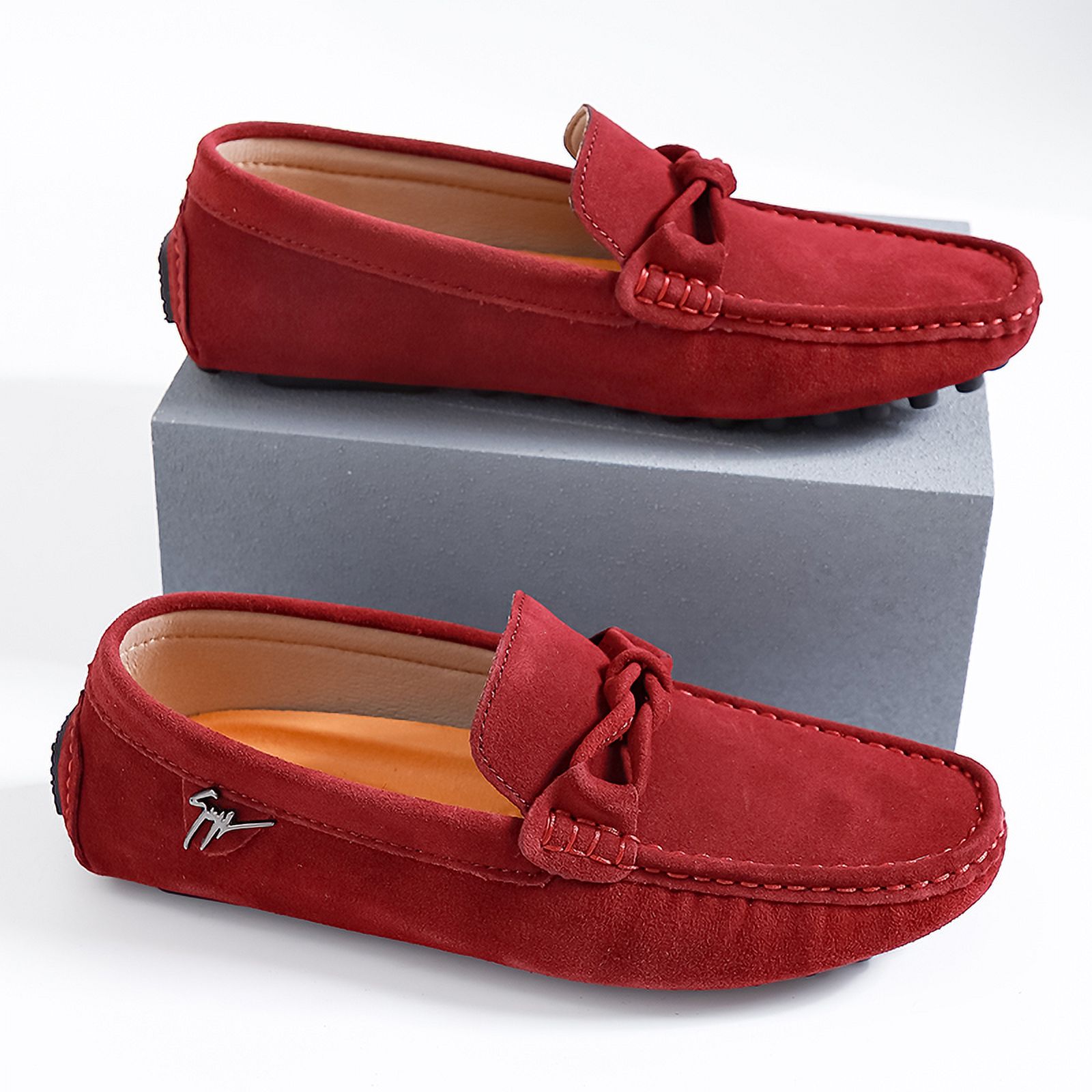 Big Size Men's Casual Loafers Slip On Leather Shoes Comfortable Lightweight Driving Shoes Male Moccasins Classic Penny Loafer Flats Boat Shoes Outdoor Walking Shoes