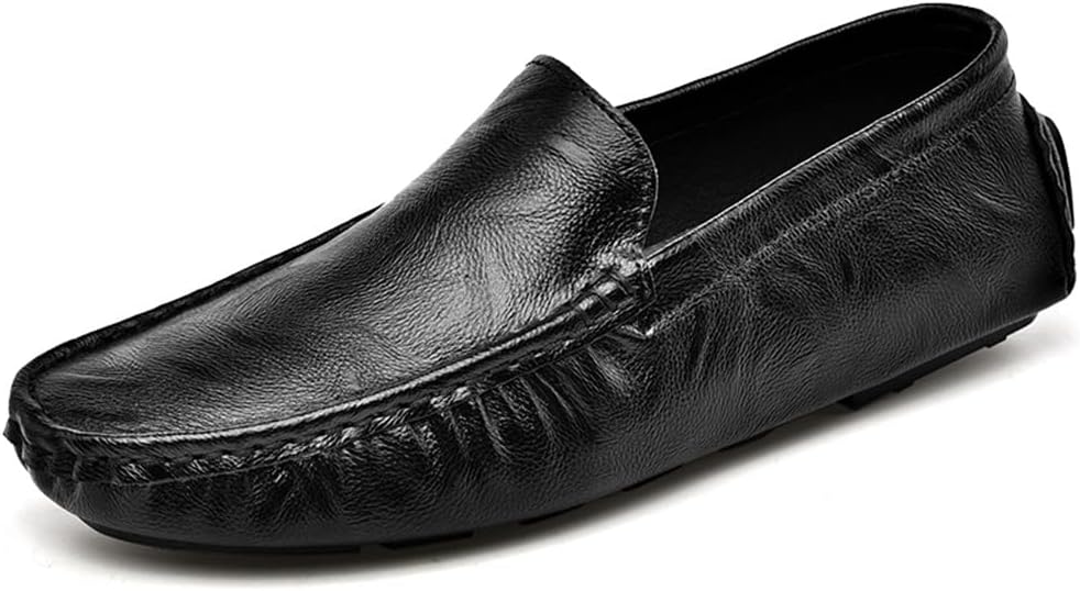 LEADER SHOW Men's Casual Loafers Moccasin Slip on Flats Boat Casual Dress Driving Shoes