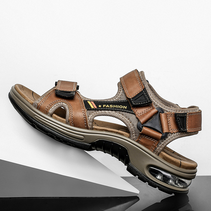Men's Sandals Leather Spring Summer Open Toe Outdoor Sandals