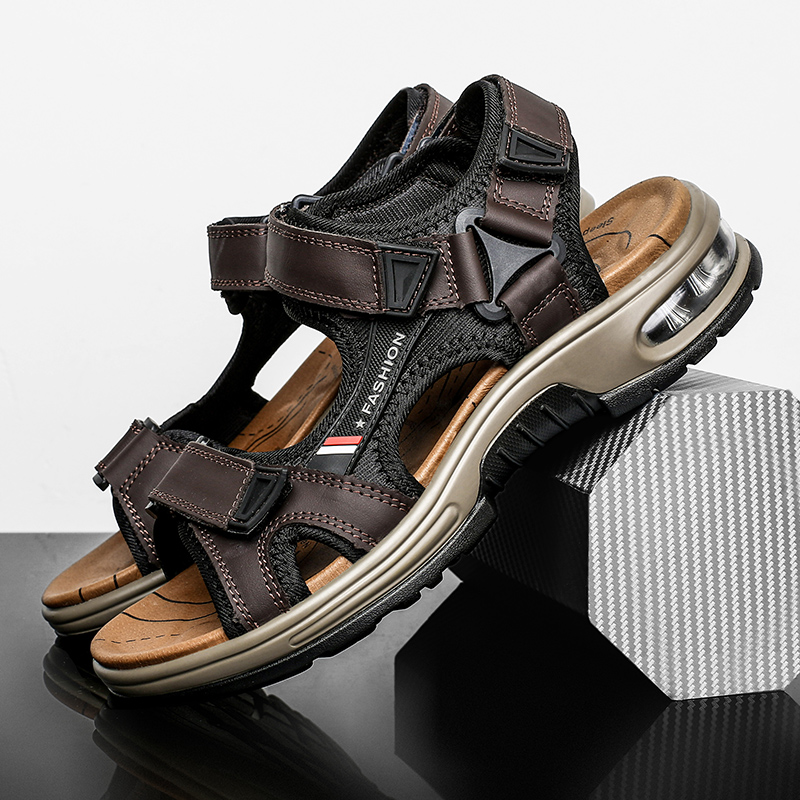 Men's Sandals Leather Spring Summer Open Toe Outdoor Sandals