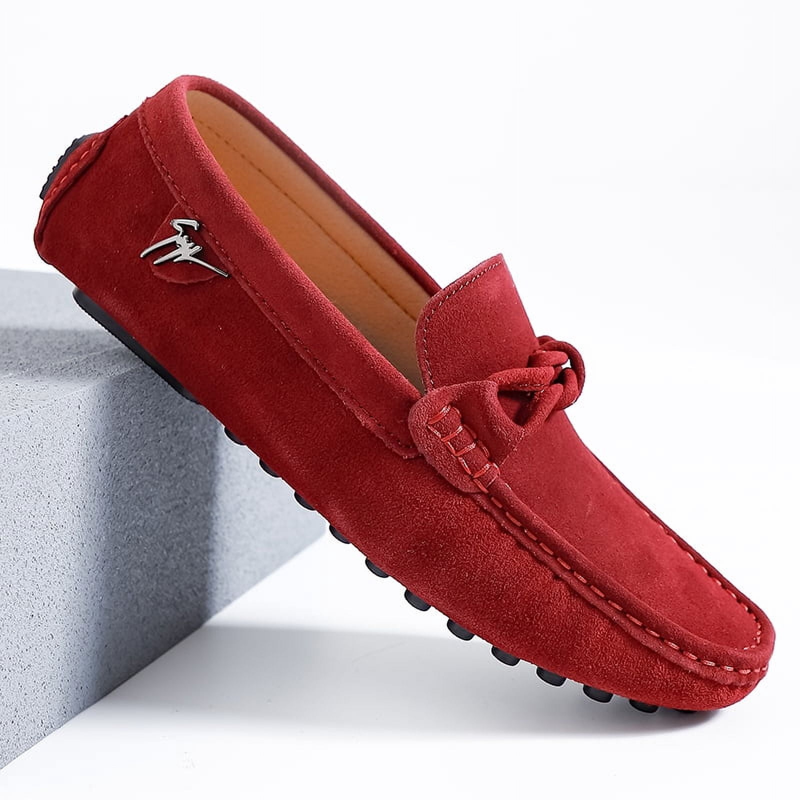 Big Size Men's Casual Loafers Slip On Leather Shoes Comfortable Lightweight Driving Shoes Male Moccasins Classic Penny Loafer Flats Boat Shoes Outdoor Walking Shoes