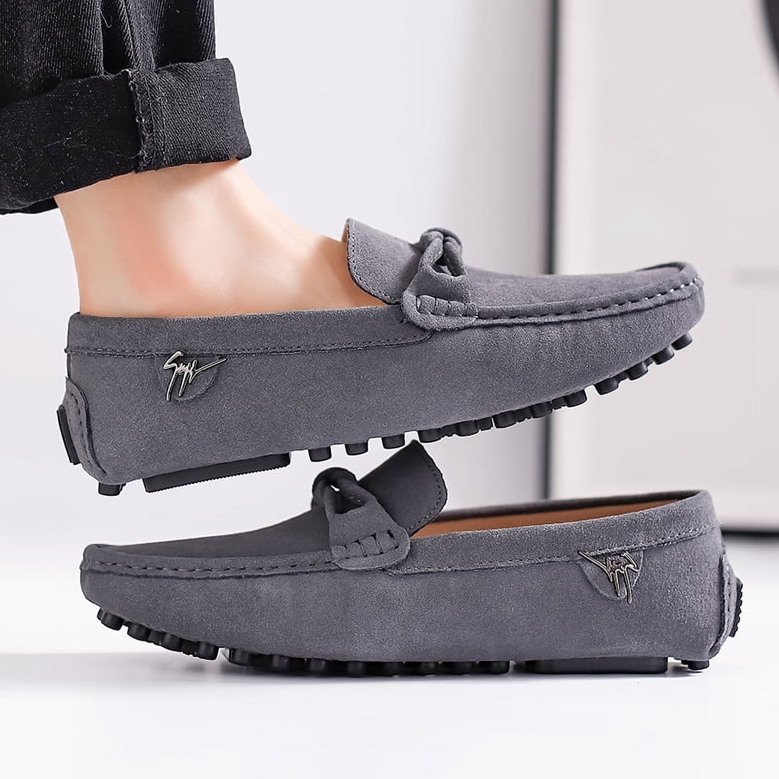 Big Size Men's Casual Loafers Slip On Leather Shoes Comfortable Lightweight Driving Shoes Male Moccasins Classic Penny Loafer Flats Boat Shoes Outdoor Walking Shoes