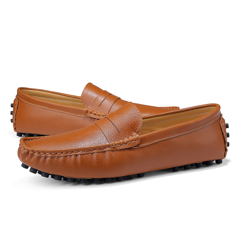 West Louis™ Genuine Leather Loafers With Spikes