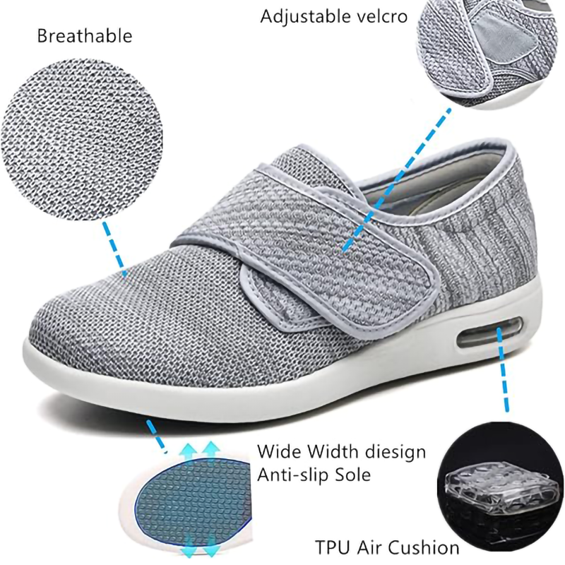 🌸🎉 Trendy Must-Have! Only a Few Left! ✨🥿💫Women's Nursing Home Wide Toe Orthopedic Adjustable Strap Neuropathic Shoes