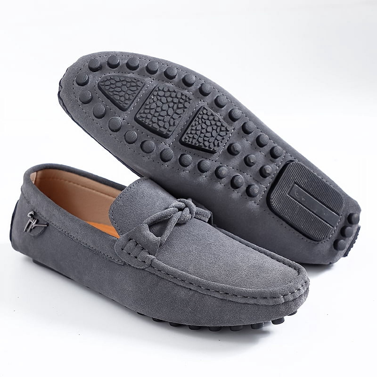 Big Size Men's Casual Loafers Slip On Leather Shoes Comfortable Lightweight Driving Shoes Male Moccasins Classic Penny Loafer Flats Boat Shoes Outdoor Walking Shoes