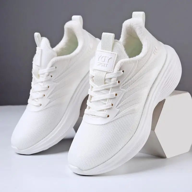 Orange Casual Shoes Women Breathable Mesh Thick Sole Sneakers Ladies Tennis Shoes Lightweight 2026 Spring Outdoors Walking Shoes