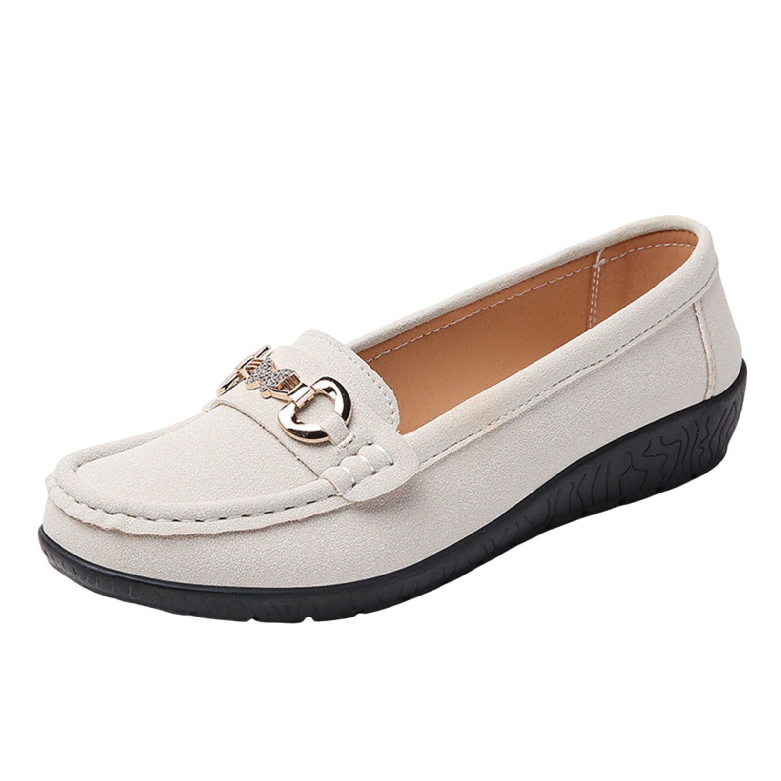Wine Flocked Slip On Loafers For Women With Non Slip Bottom Lightweight And Comfortable Ideal For Daily Use And Light Activities