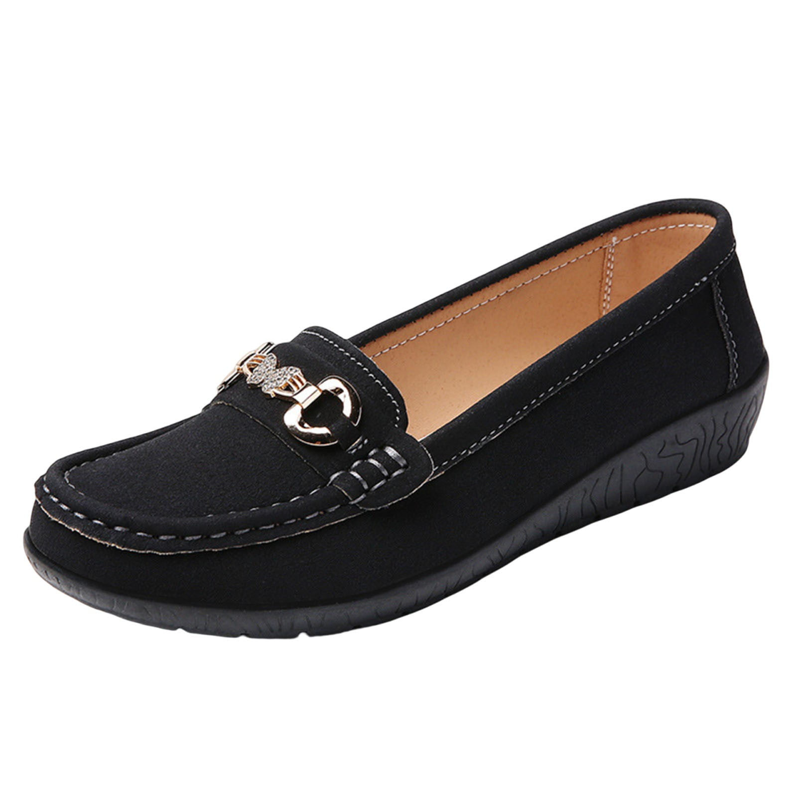 Wine Flocked Slip On Loafers For Women With Non Slip Bottom Lightweight And Comfortable Ideal For Daily Use And Light Activities