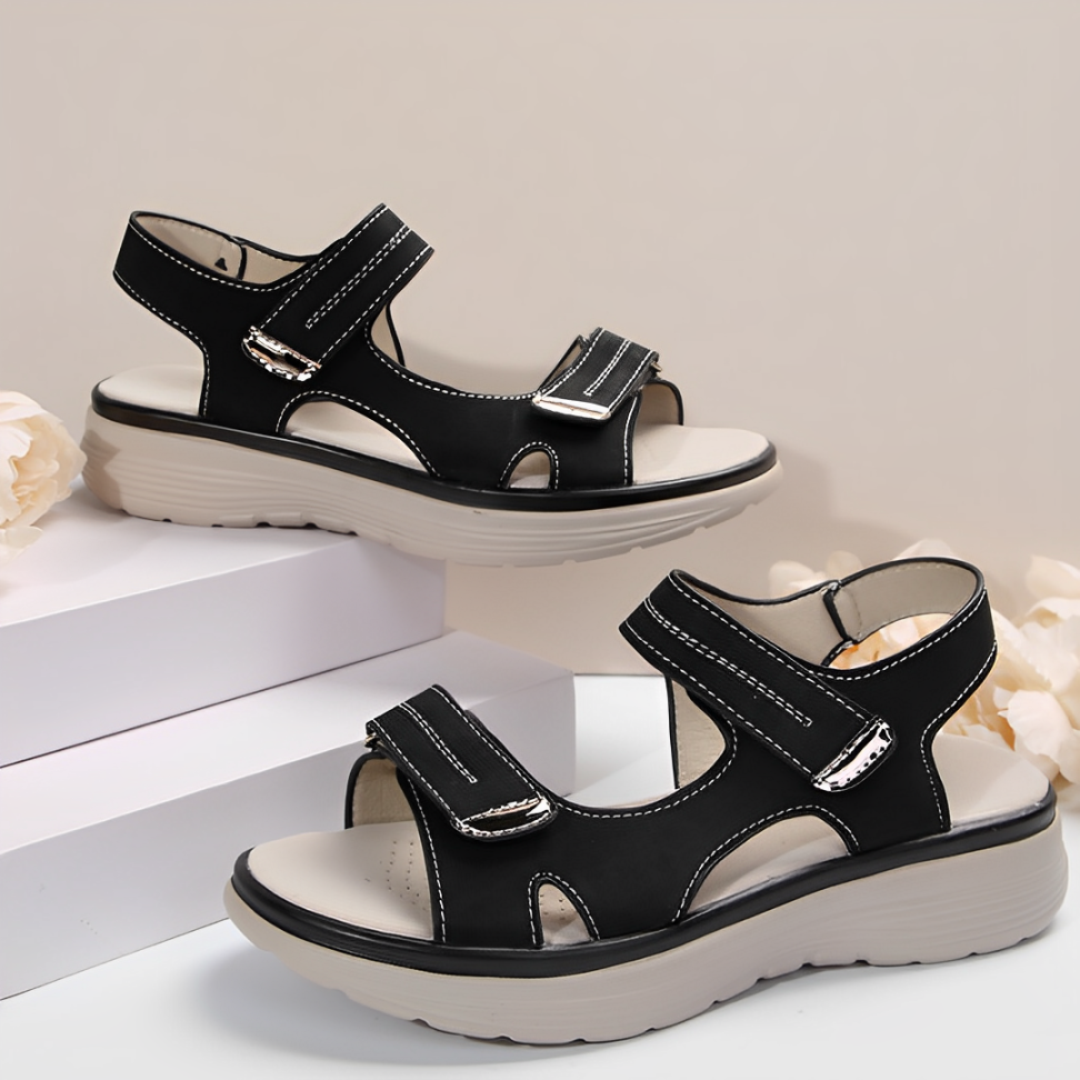 CMF Women Orthopedic Sandals Breathable Arch-support Waterproof Leather Summer Velcro
