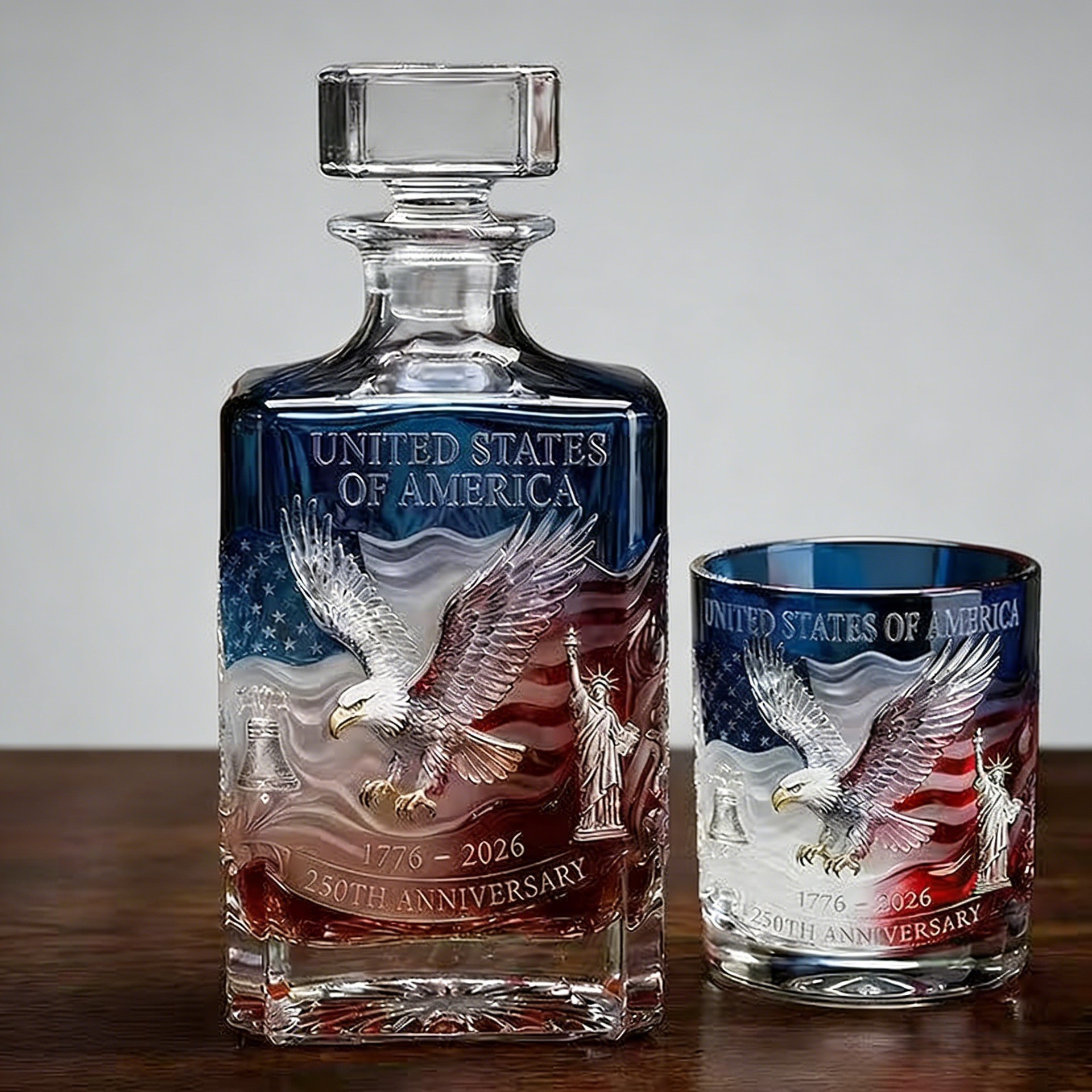 Limited Edition 2026 USA 250th Anniversary Commemorative Glass – 1776-2026 Heritage Edition