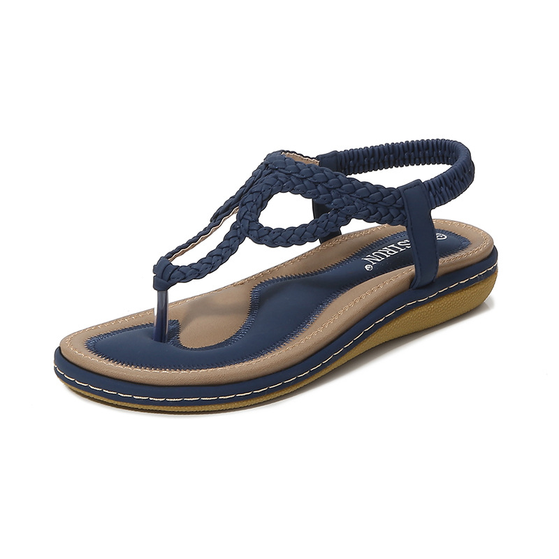 2026 Yasirun New Summer Product Patchwork Sandals For Women, Simple, Light, Casual Style, Flat Bottom, Large Size, Thong Toe Flat Heel