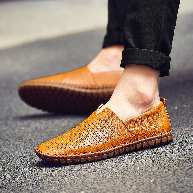 2025 Large Size Foreign Trade Outdoor Travel Xiyin Aliexpress Independent Station Pinduoduo Casual Handmade Bean Shoes