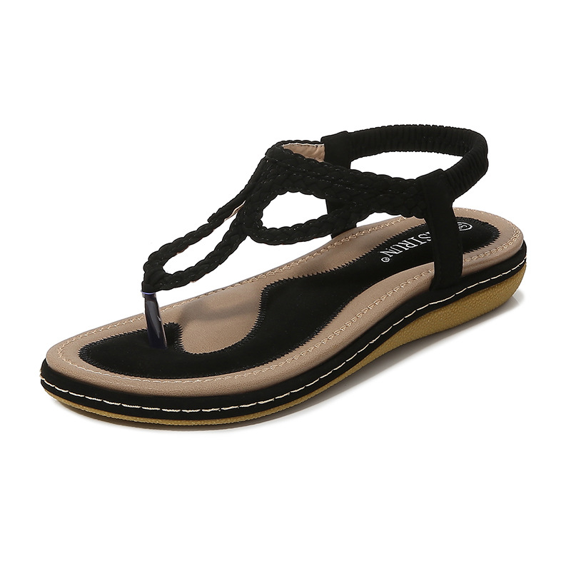 2026 Yasirun New Summer Product Patchwork Sandals For Women, Simple, Light, Casual Style, Flat Bottom, Large Size, Thong Toe Flat Heel