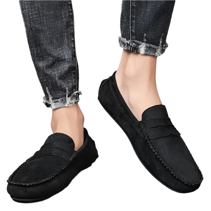 Men's Leather Suede Slip-ons | Casual Loafers | Moccasins