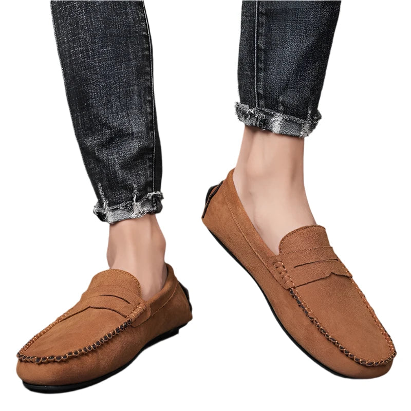 Men's Leather Suede Slip-ons | Casual Loafers | Moccasins