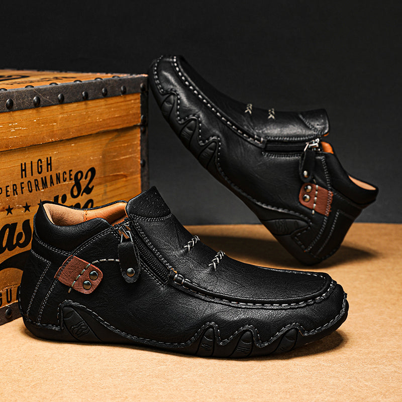 💥Black Friday Sale💥 - Men’s Retro Handmade Leather Driving Boots Built for Comfort