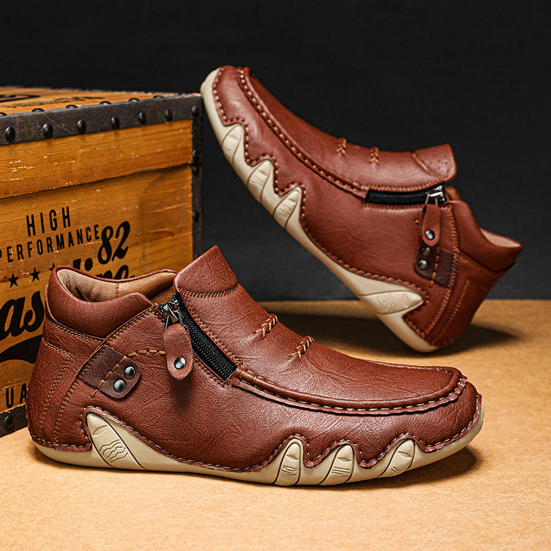 💥Black Friday Sale💥 - Men’s Retro Handmade Leather Driving Boots Built for Comfort