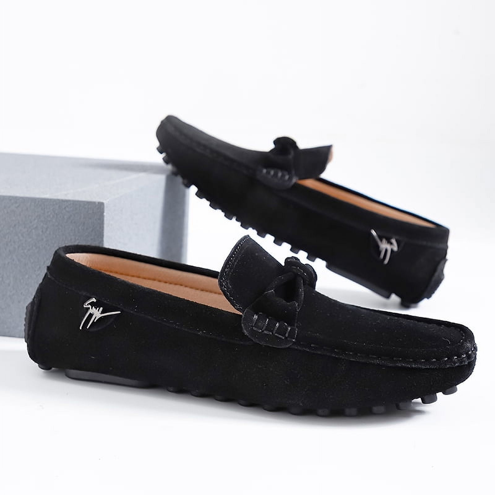 Big Size Men's Casual Loafers Slip On Leather Shoes Comfortable Lightweight Driving Shoes Male Moccasins Classic Penny Loafer Flats Boat Shoes Outdoor Walking Shoes