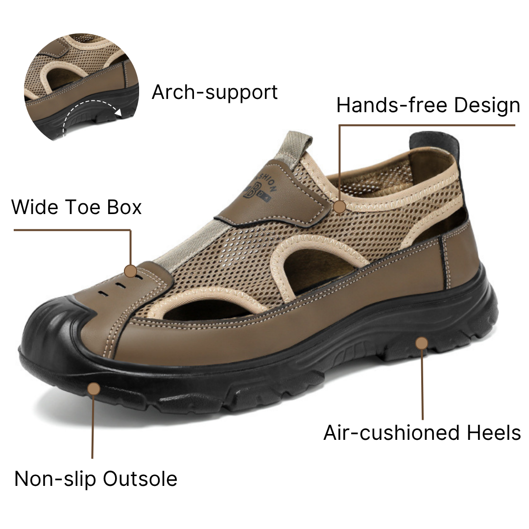 SooFeet Men Orthopedic Sandals Arch Support Breathable Lightweight Summer