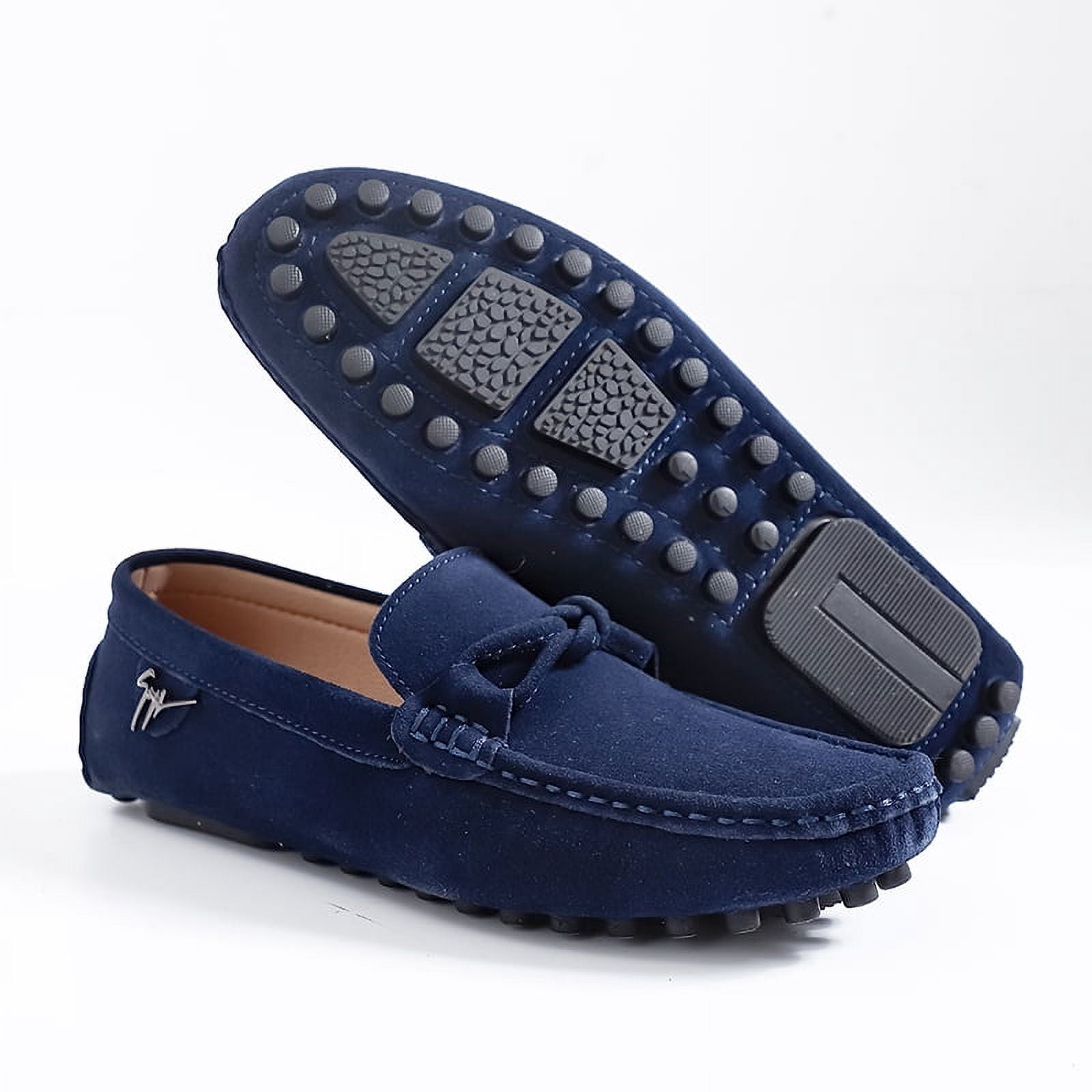 Big Size Men's Casual Loafers Slip On Leather Shoes Comfortable Lightweight Driving Shoes Male Moccasins Classic Penny Loafer Flats Boat Shoes Outdoor Walking Shoes