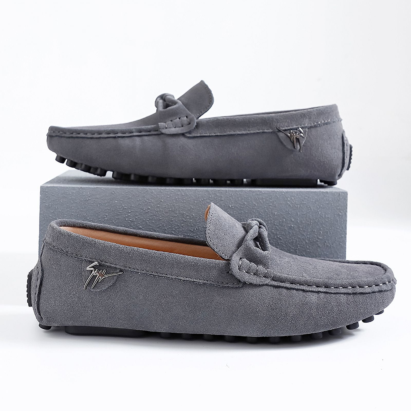 Big Size Men's Casual Loafers Slip On Leather Shoes Comfortable Lightweight Driving Shoes Male Moccasins Classic Penny Loafer Flats Boat Shoes Outdoor Walking Shoes