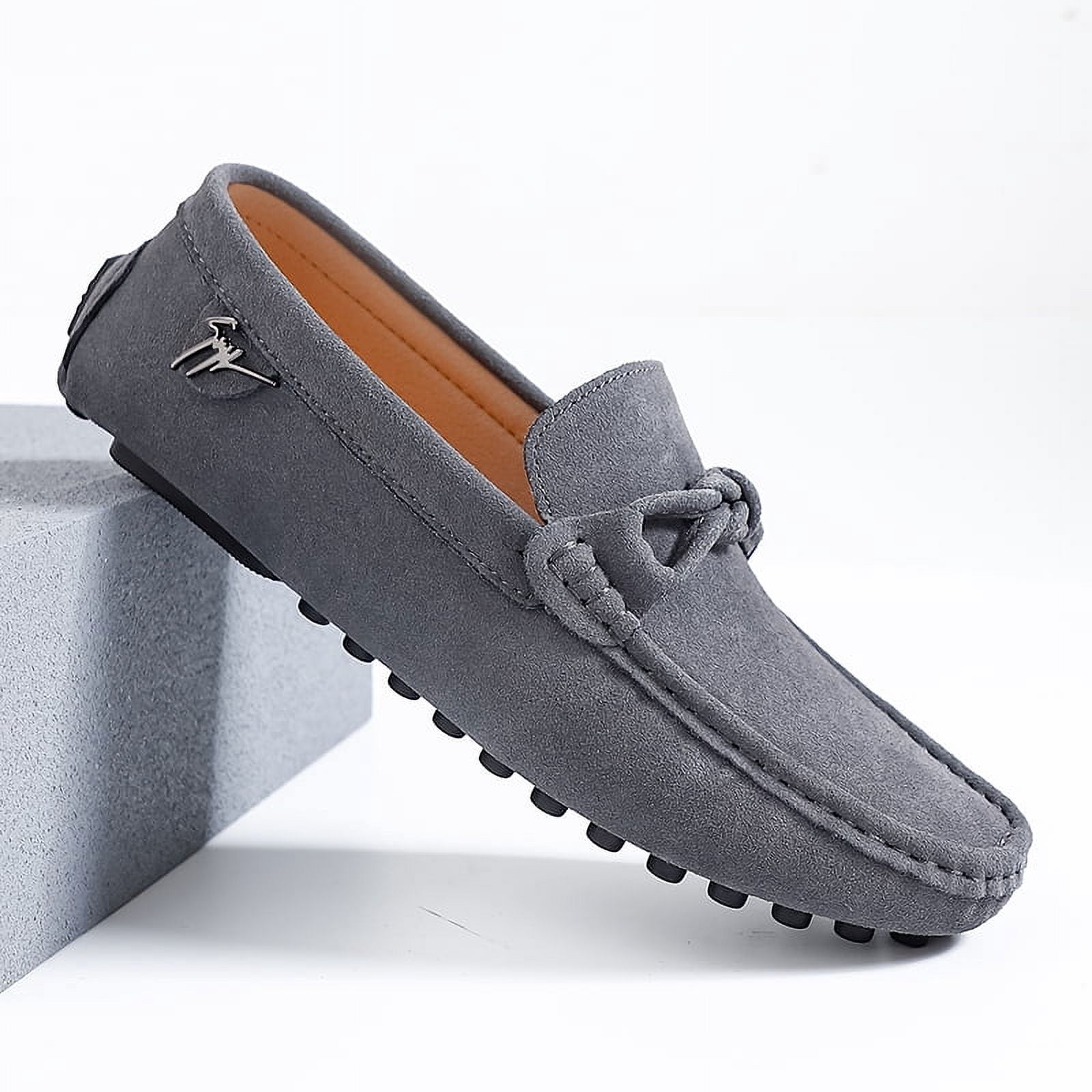 Big Size Men's Casual Loafers Slip On Leather Shoes Comfortable Lightweight Driving Shoes Male Moccasins Classic Penny Loafer Flats Boat Shoes Outdoor Walking Shoes