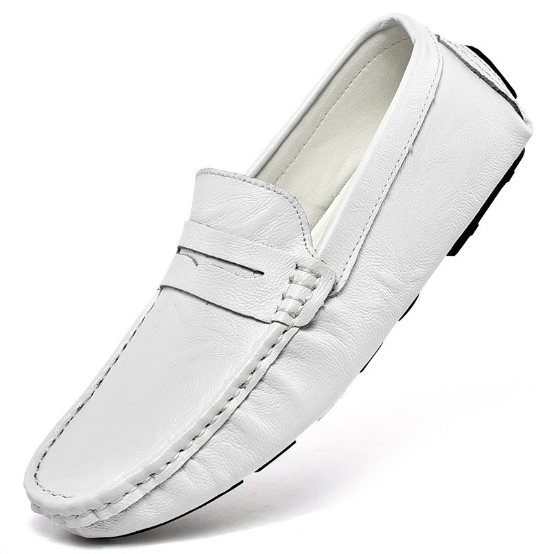 LEADER SHOW Men's Casual Loafers Moccasin Slip on Flats Boat Casual Dress Driving Shoes