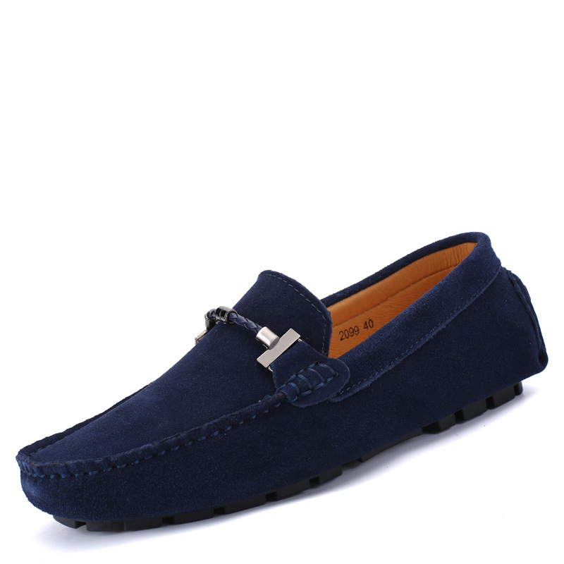 Men's Genuine Leather Driving Shoes — Hand-Stitched, Soft-Soled