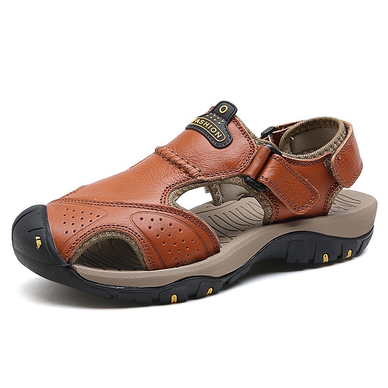 🔥Last Day 50% OFF🔥Men's Leather Orthopedic Sandals | Non-Slip Soft Sole Summer Walking Comfort