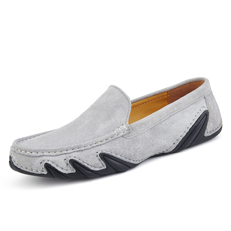 Men's Fashion Leather Soft Flat Loafers Comfortable Casual Soft Sole Non-Slip Driving Walking Shoes