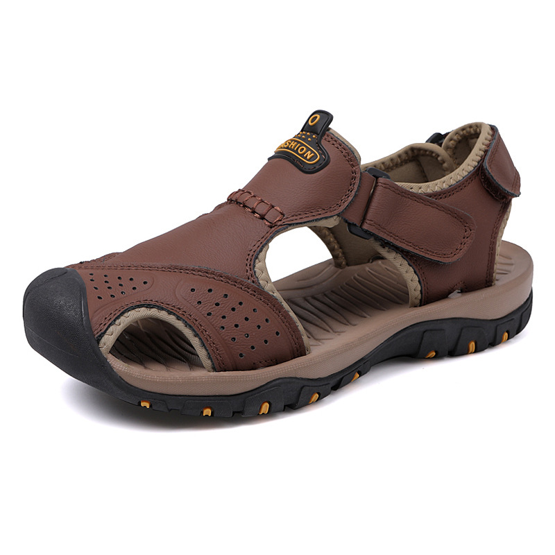 🔥Last Day 50% OFF🔥Men's Leather Orthopedic Sandals | Non-Slip Soft Sole Summer Walking Comfort