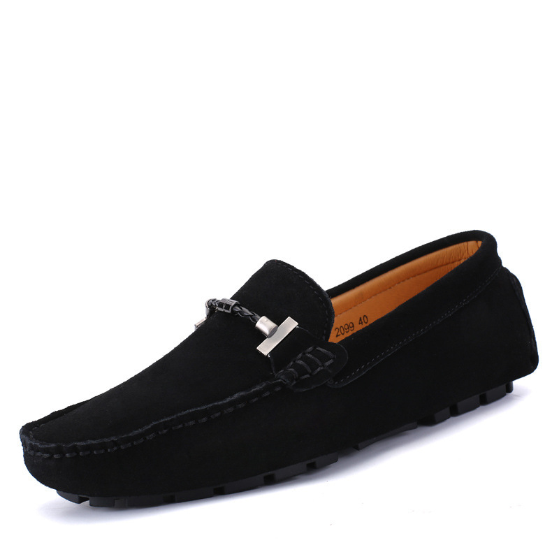 Men's Genuine Leather Driving Shoes — Hand-Stitched, Soft-Soled