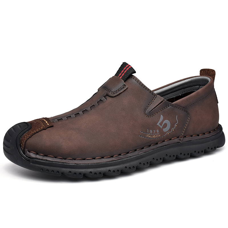 Men's Leather Casual Shoes Fashion Sneakers Driving Loafers Walking Shoes for Men
