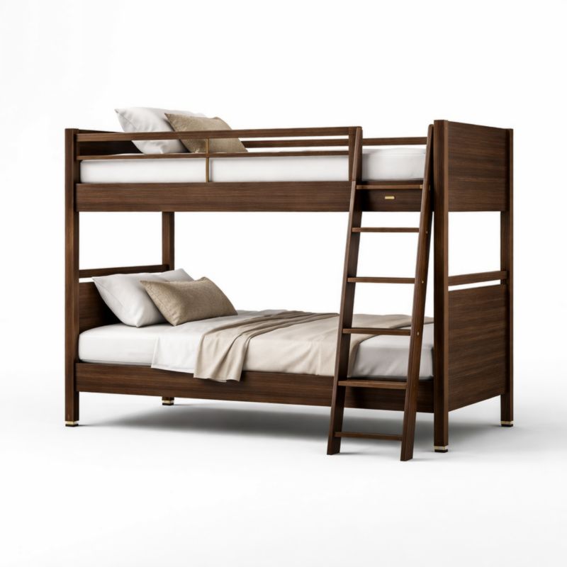 Lit superposé en bois de noyer 200x100x160 cm