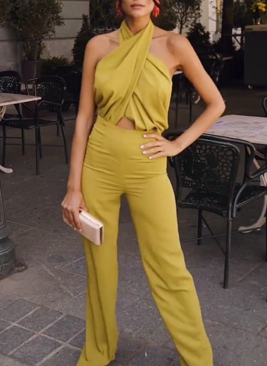 Volantes con cuello halter