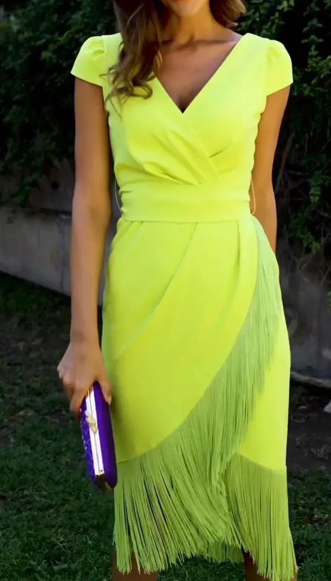Lolita midi dress with fringes