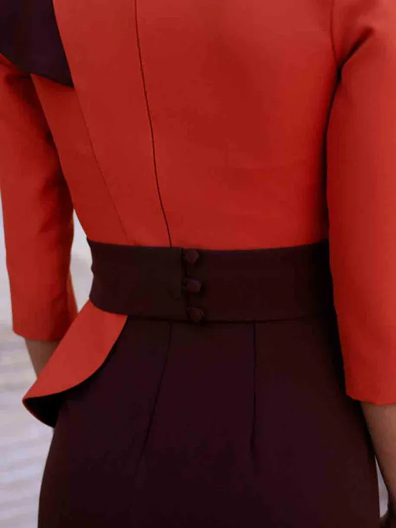 Ruffled Pleated Dress