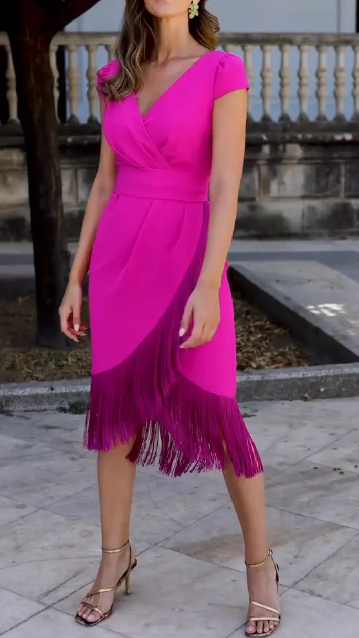 Lolita midi dress with fringes