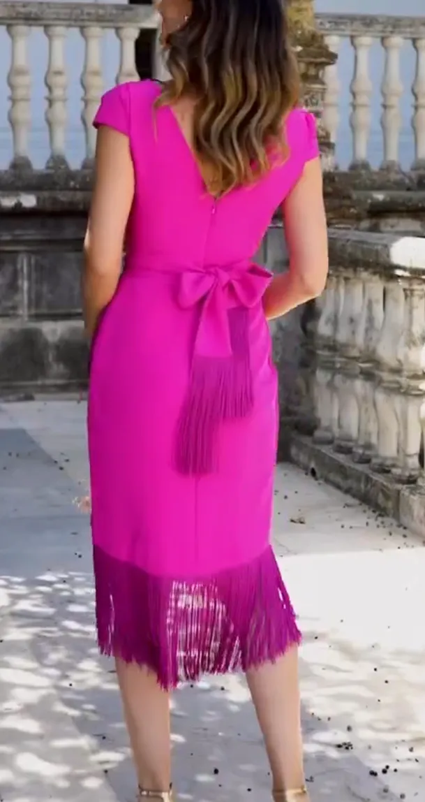 Lolita midi dress with fringes