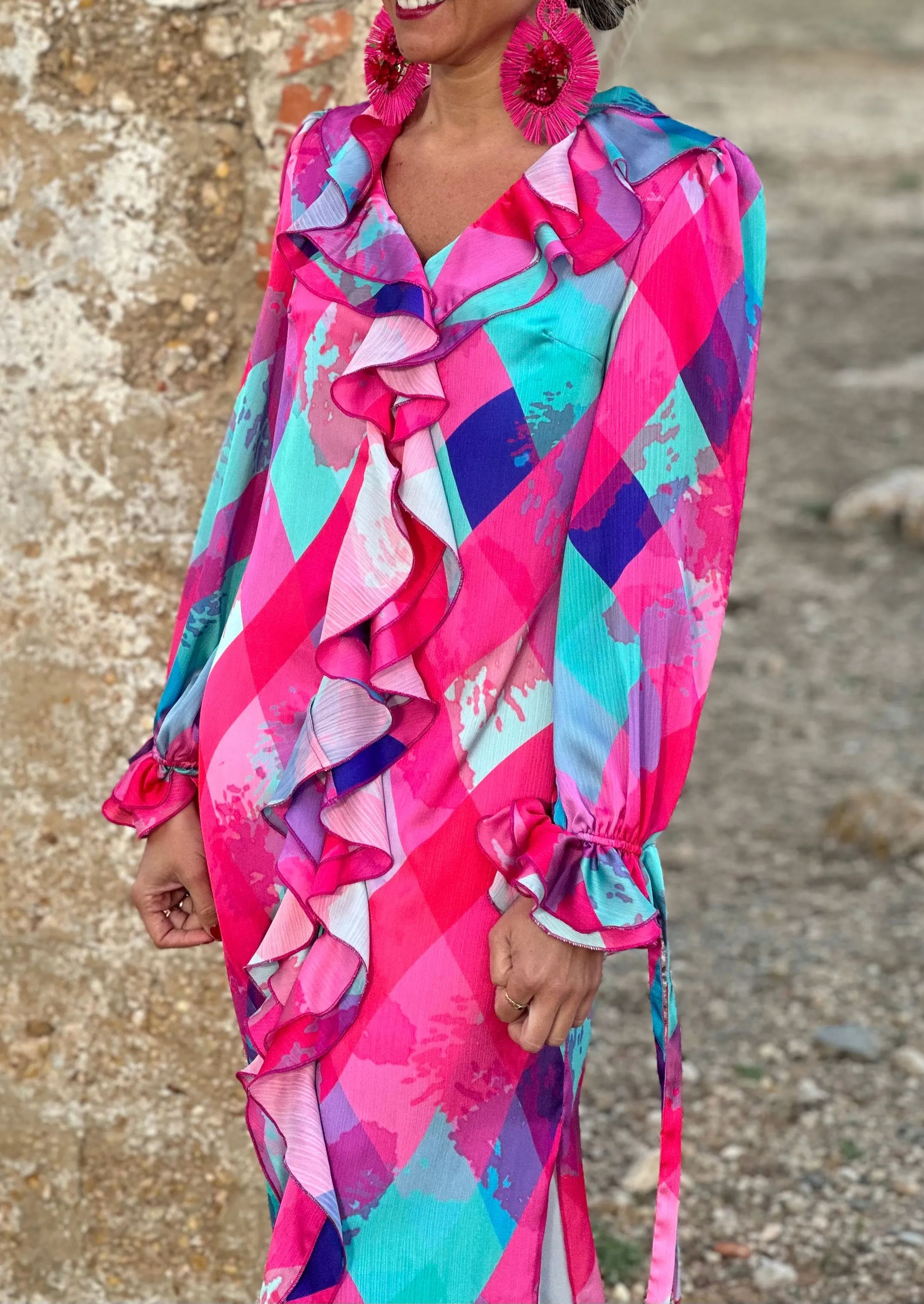 Vestido Bahamas geométrico