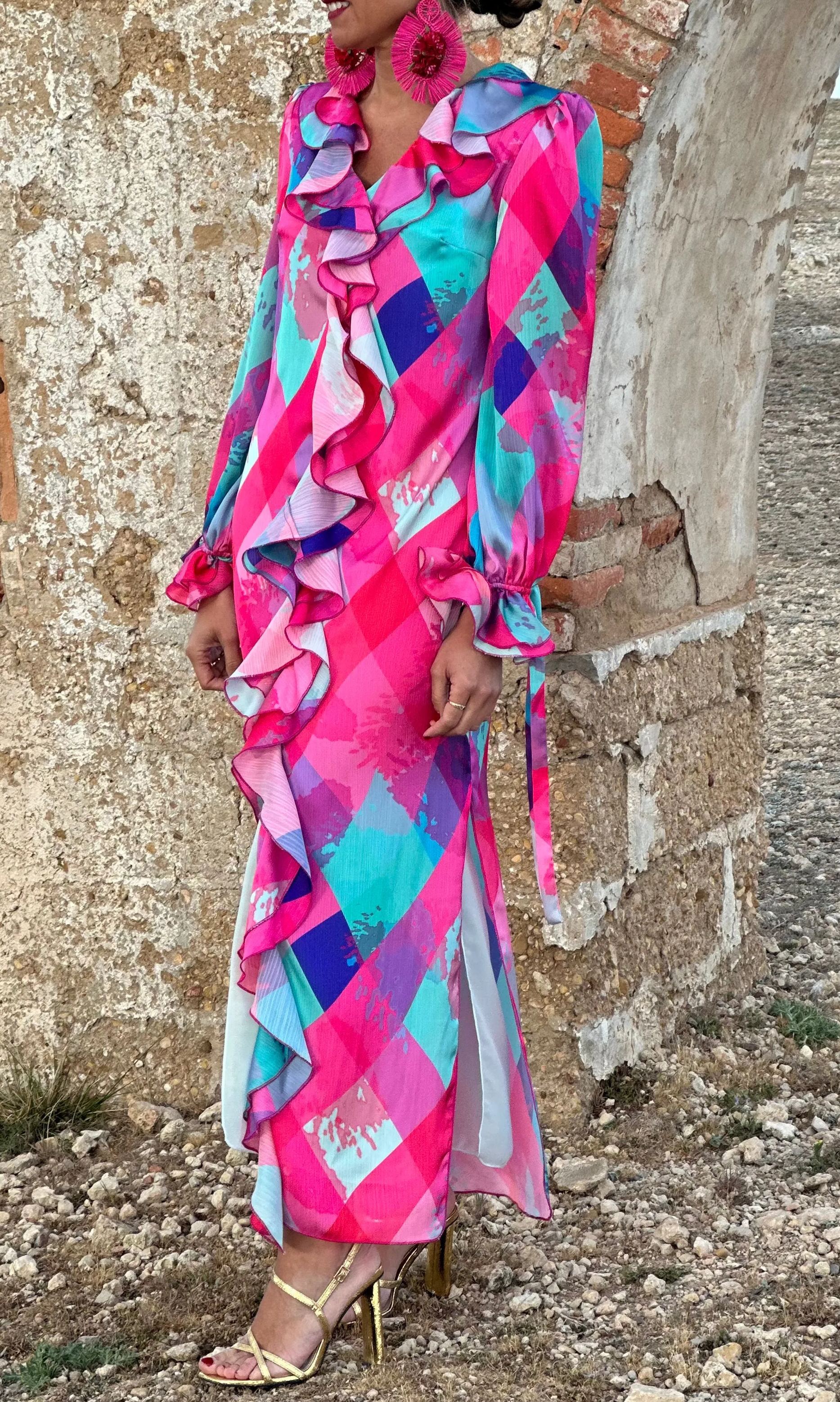 Vestido Bahamas geométrico