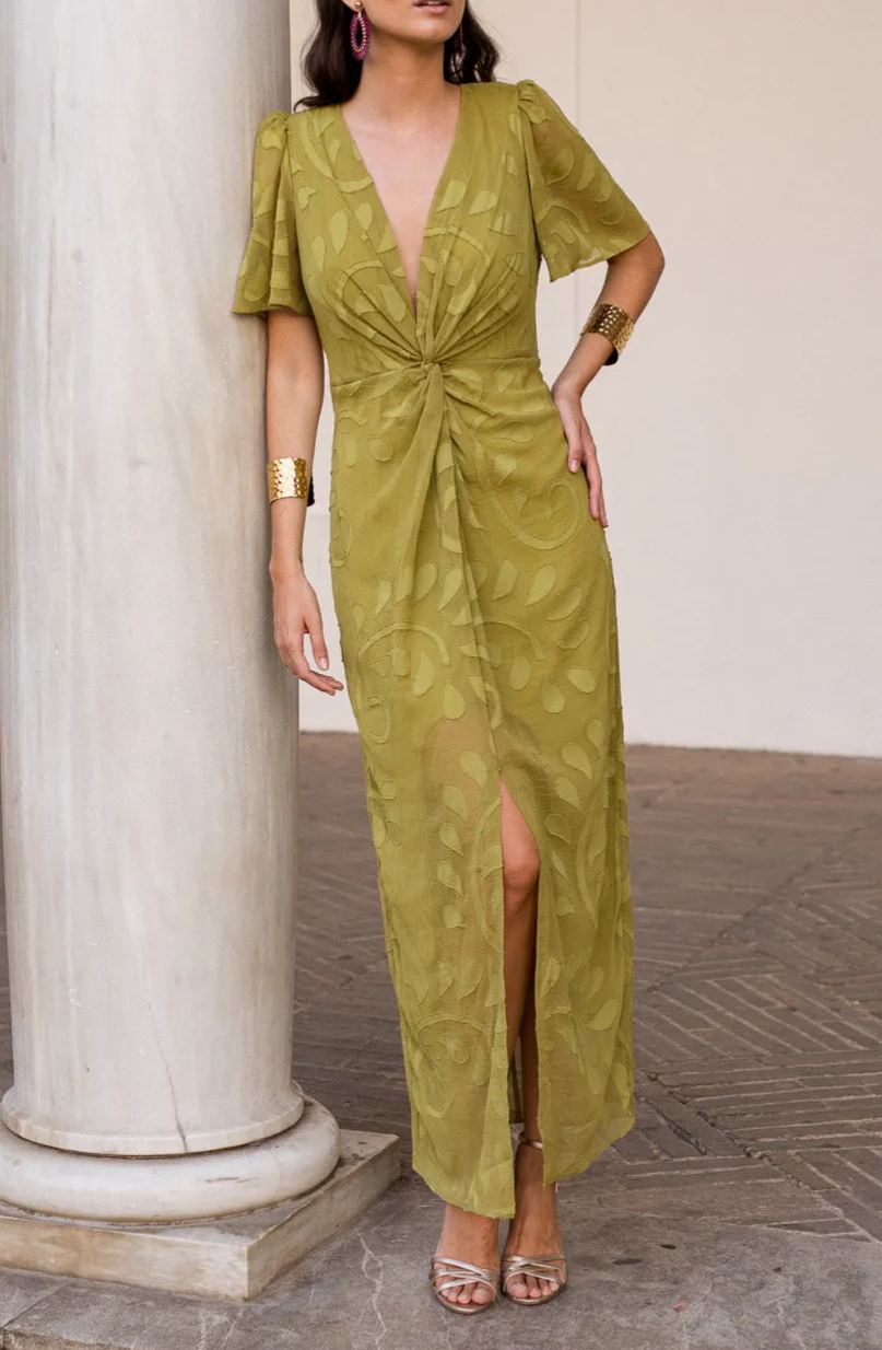 Vestido midi nudo Oliva
